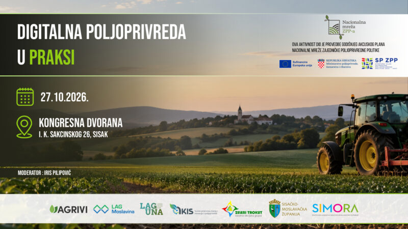 Konferencija pod nazivom „Digitalna poljoprivreda u praksi“ - 27. listopada 2026. godine