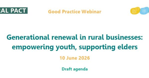 U tijeku su prijave za sudjelovanje na webinaru o najboljim praksama posvećenom generacijskoj obnovi u ruralnim poduzećima u organizaciji Ureda za potporu Ruralnog pakta